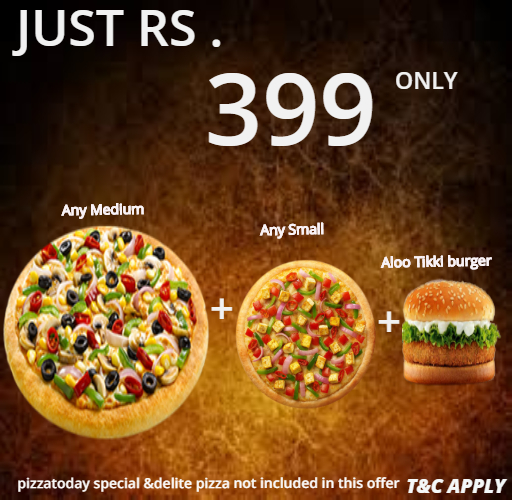 2 Medium Pizzas at 199 | Order Online